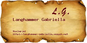 Langhammer Gabriella névjegykártya