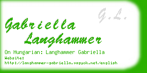 gabriella langhammer business card